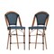 Flash Furniture BlackWhite PE Rattan Stacking Paris Stools, 2PK 2-SDA-AD642001-CS-NVYWH-NAT-GG - alternate 4